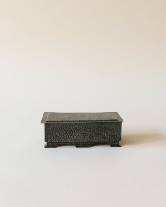 Art Deco Metal Humidor Trinket Box