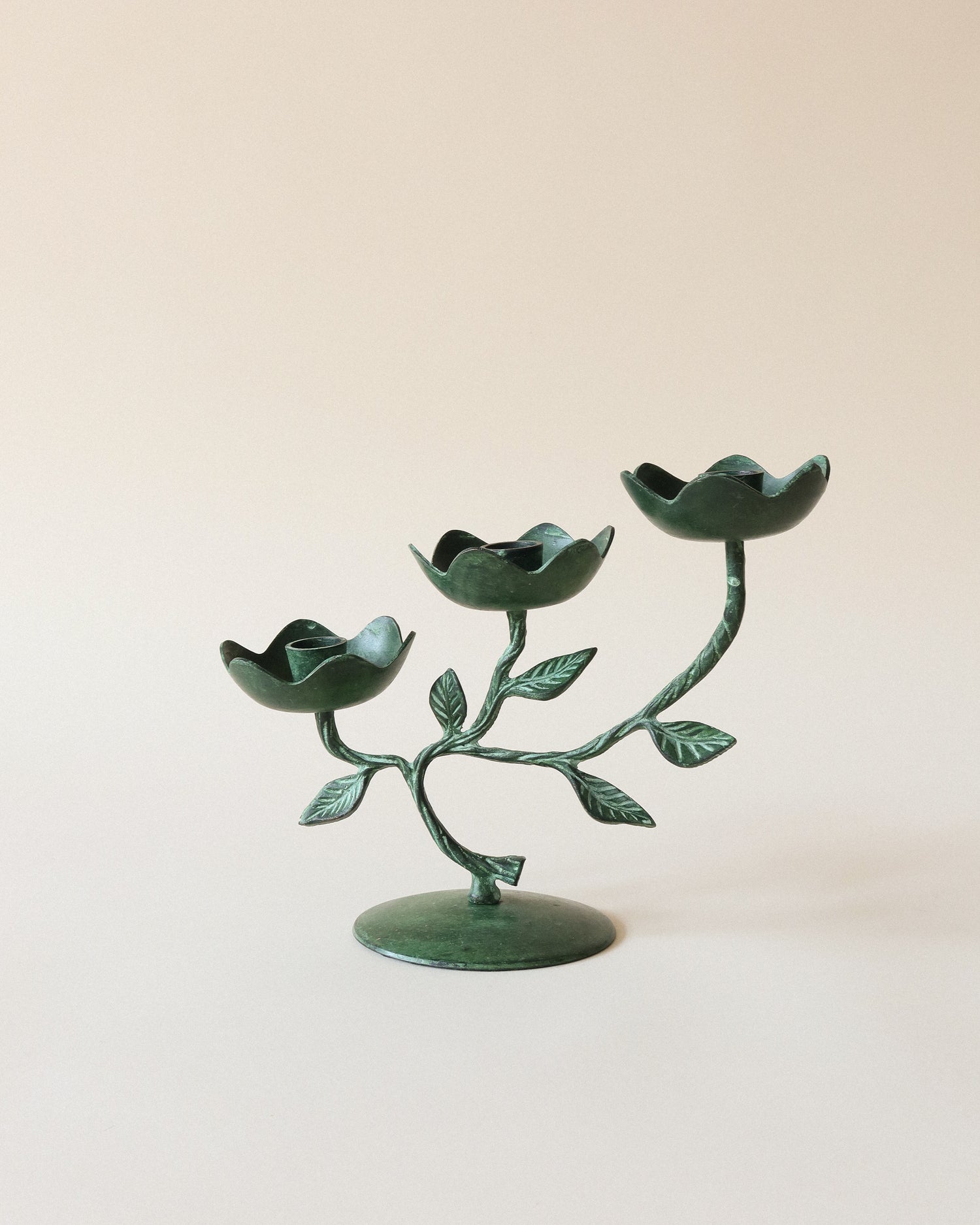Metal Flower Candelabra