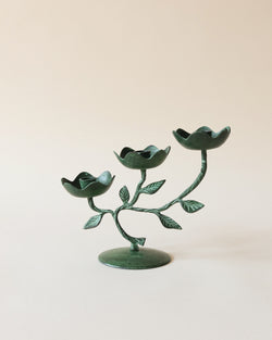 Metal Flower Candelabra