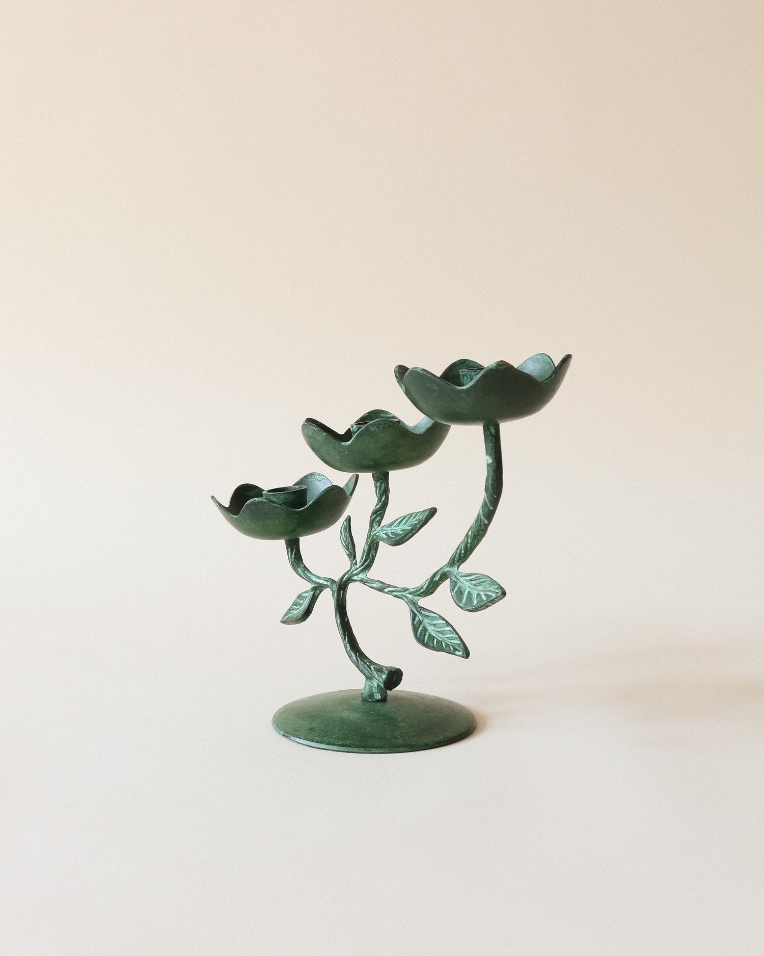 Metal Flower Candelabra