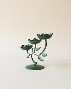 Metal Flower Candelabra