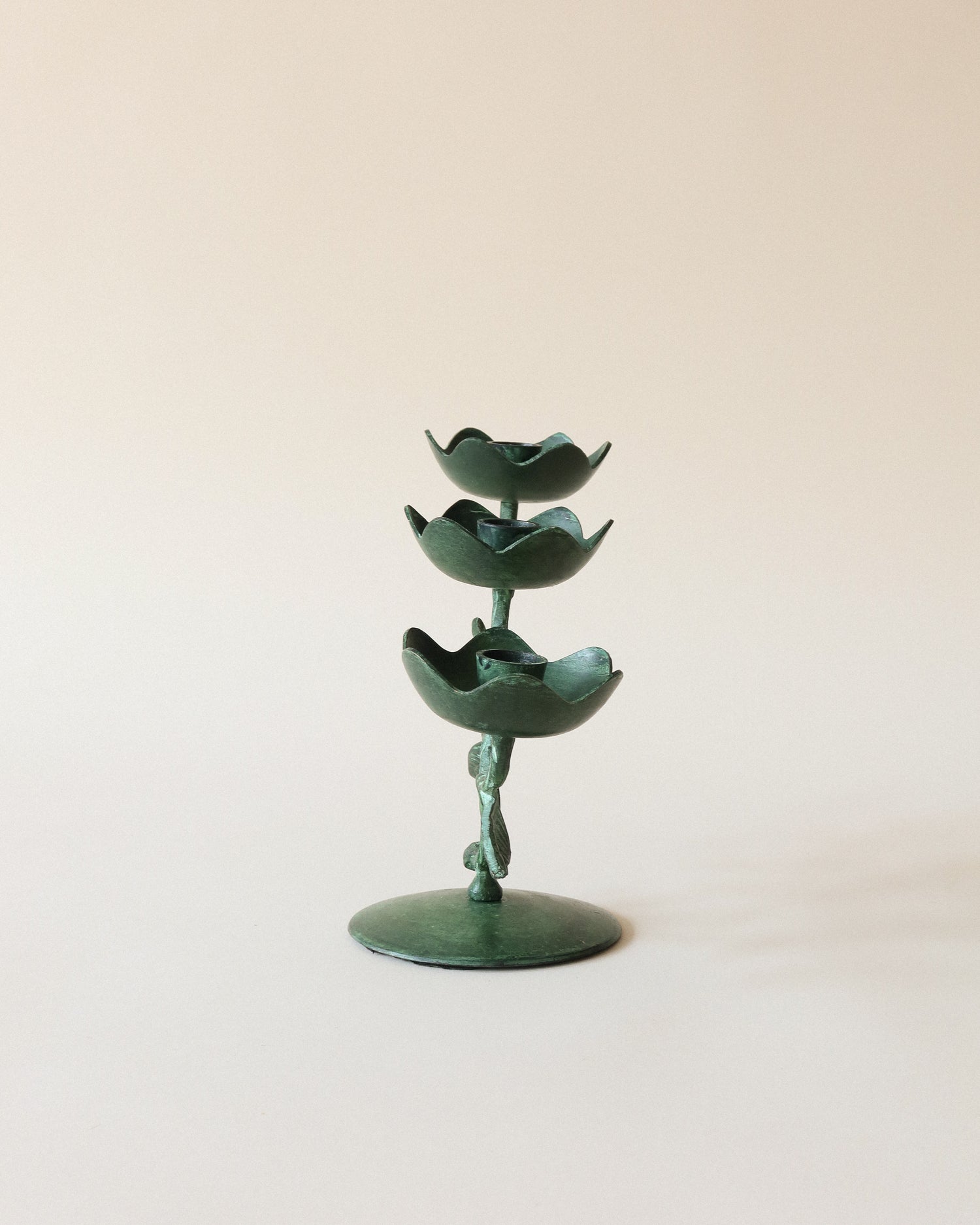 Metal Flower Candelabra