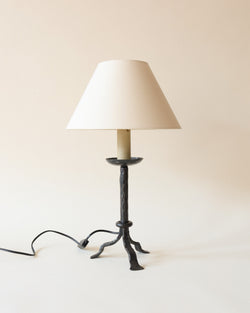 French Hammered Iron Table Lamp