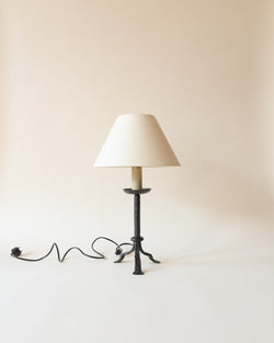 French Hammered Iron Table Lamp