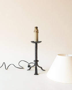 French Hammered Iron Table Lamp